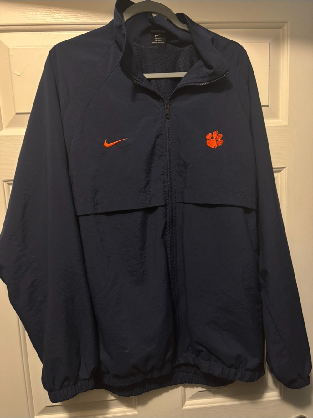 Vintage 90s y2k Nike Clemson Tigers Football Team-Issued Full-Zip Jacket Coat XL